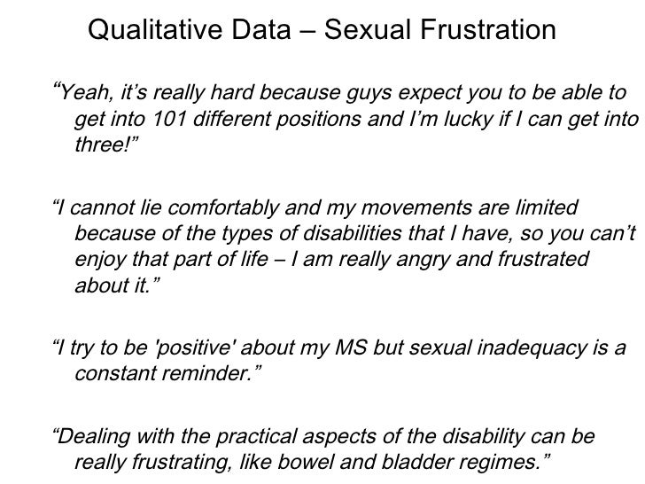 dealing with sexual frustration Denis le penis